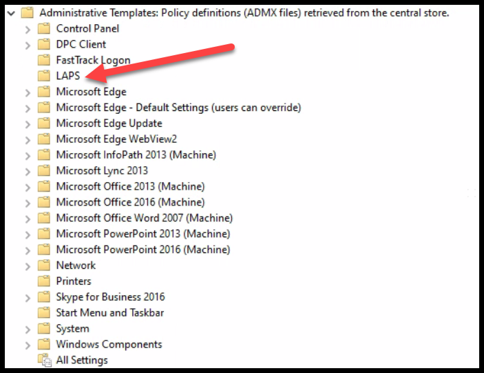 GPO template now shows up in Group Policy Management